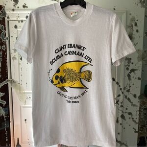 Vintage 70s Cayman Islands Scuba Diver Single Stitch RKM Aquatic Tee